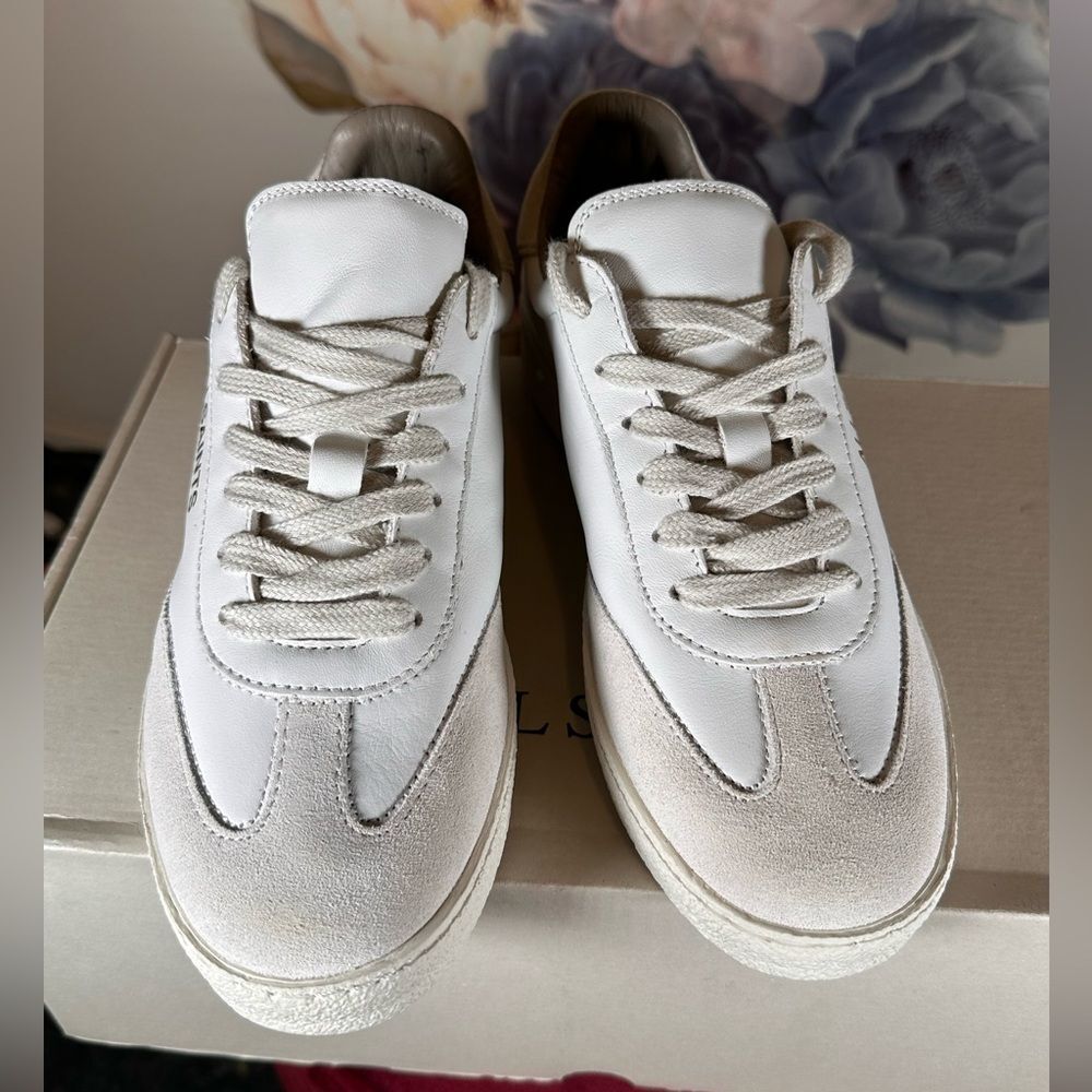New ALLSAINTS Thelma Sneaker in White leather shoe designer - Picture 2 of 12